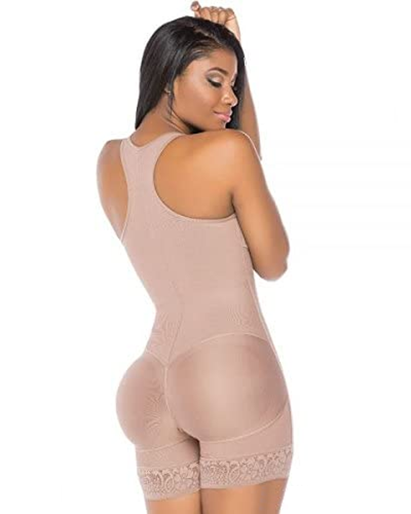 Zipper Fajas Shapewear For Women High Waist Bodysuit With Bra Seamless Butt Lifter Shaper