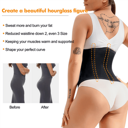 Sauna Slimming Waist Trainer with 2 Straps