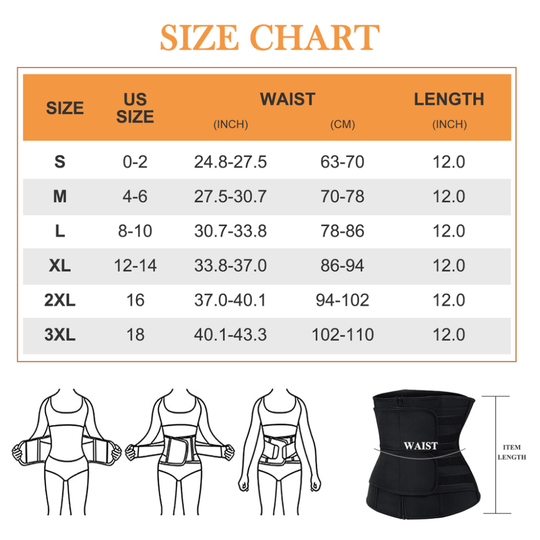 Sauna Slimming Waist Trainer with 2 Straps