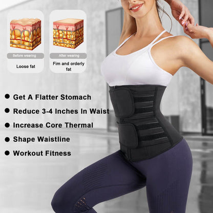 Sauna Slimming Waist Trainer with 2 Straps