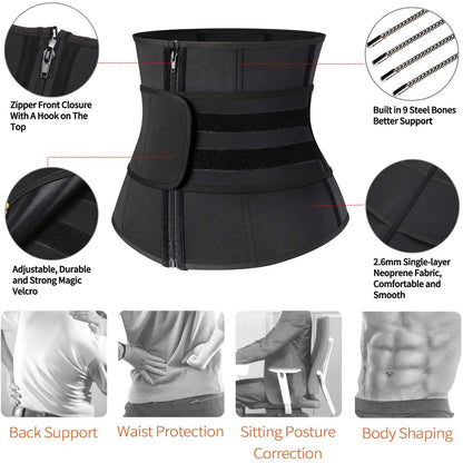 Neoprene Waist Trainer Workout ABS Belt for Men