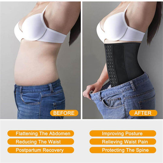 Women Latex Workout Waist Cincher