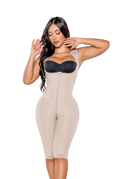 Fajas Shapewear Tummy Control Adjustable Body Shaper with Zipper