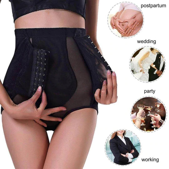 Women High Waist Sheer Butt Lifter with Adjustable Hooks