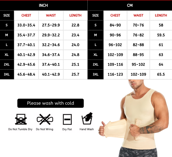 Men Compression Abdomen Body Shaper Vest