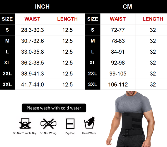 Men Neoprene Sauna Sport Girdle