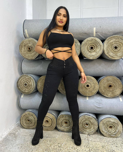 Shapewear Butt Lifter Women Jeans High Rise Waist Push Up