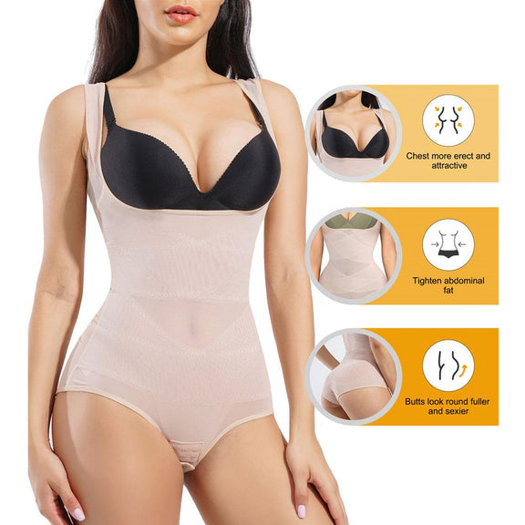 Women Seamless Open Bust Full Body Shapewear