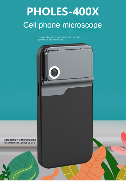 Microscopio de carcasa de teléfono móvil 400 veces IPHONE14PROMAX lupa teleobjetivo 