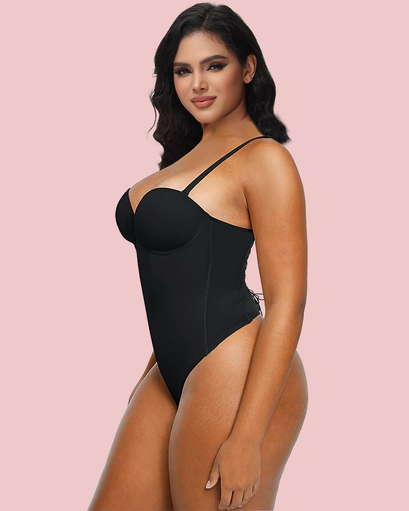 Back Lace-up Thong Seamless Shapewear