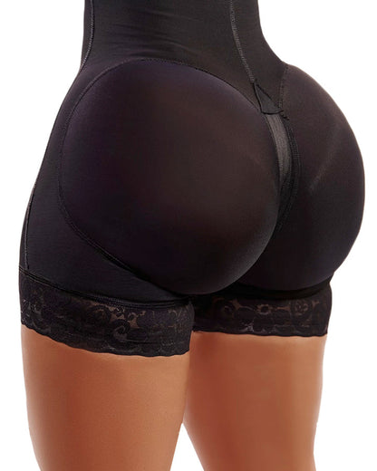 Hook And Eye Closed Spaghetti Strap Lace Women Shapewear