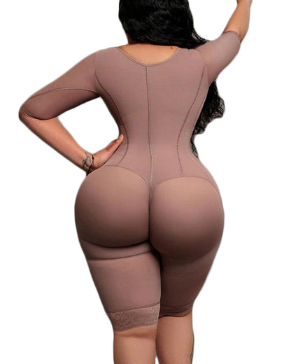 Full Body Support Arm Compression With Built In Bra Half Sleeve Mid Leg Bodysuit Post Op Surgery Supplies