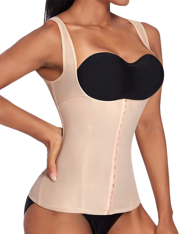 Waist Trainer Vest For Women Underbust Corset Body Shaper Tank Top Cincher Shapewear With Hooks