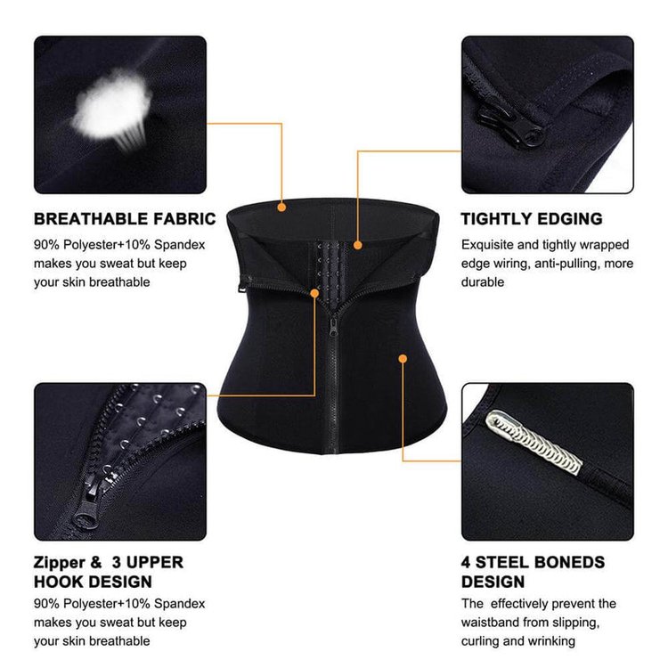 Zipper Hook Double Control Waist Cincher