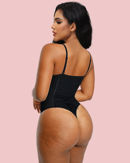 Back Lace-up Thong Seamless Shapewear