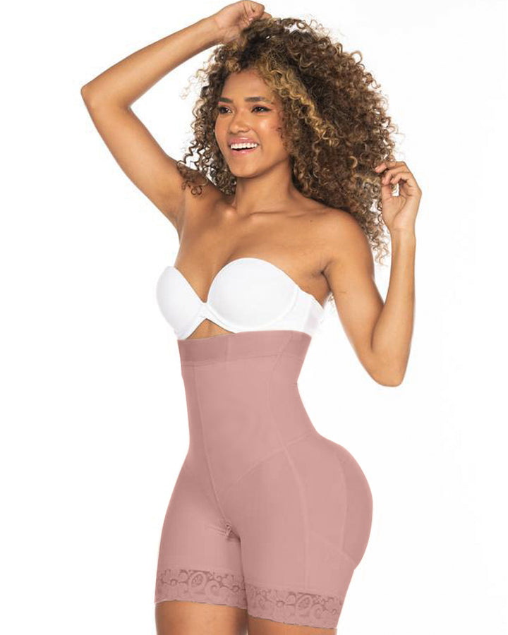 Women's High-waist Black Tummy Control Lace Butt Lifter