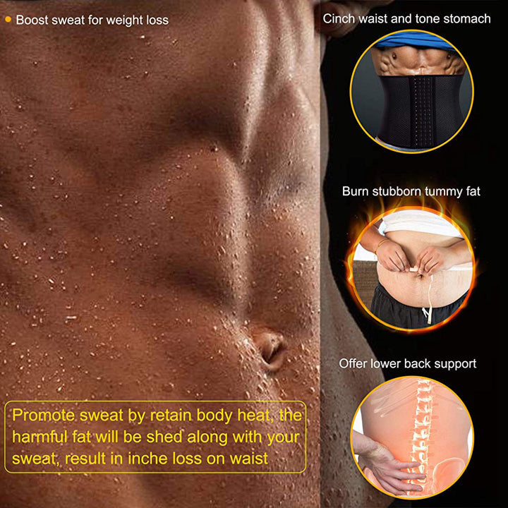 Waist Trainer Belt for Men Fat Burning Shaper Workout Trimmer Band