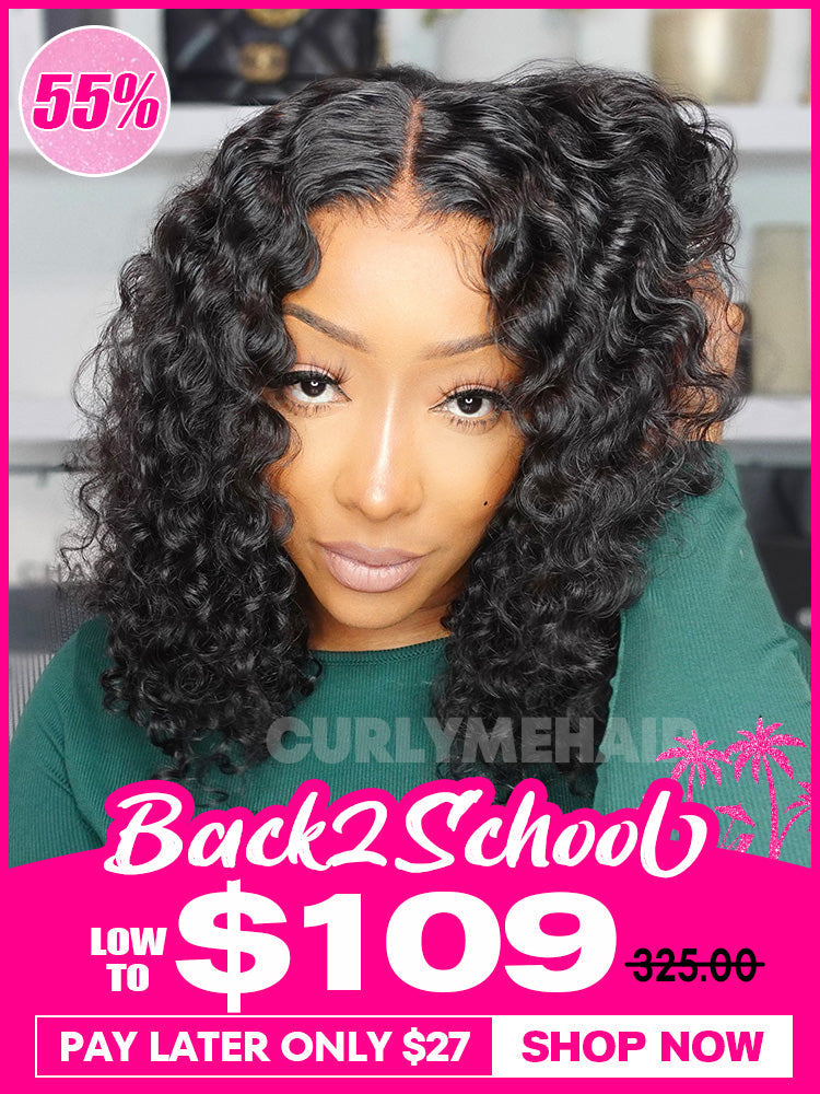 Peluca Bob con ondas de agua sin pegamento Wear Go 4x6 HD Lace Pre Cut Lace Wig Oferta flash 