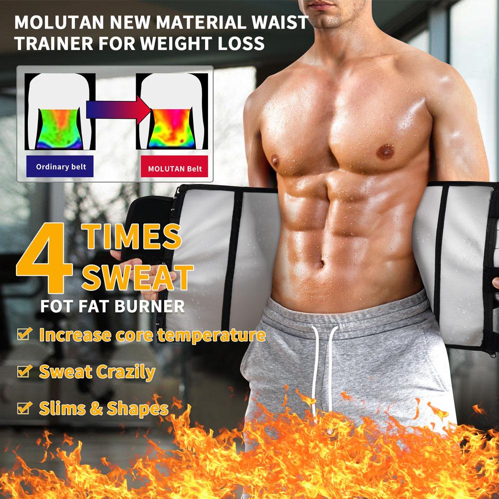 Nebility Men Upgrade Sweat Waist Trimmer for Weight Loss