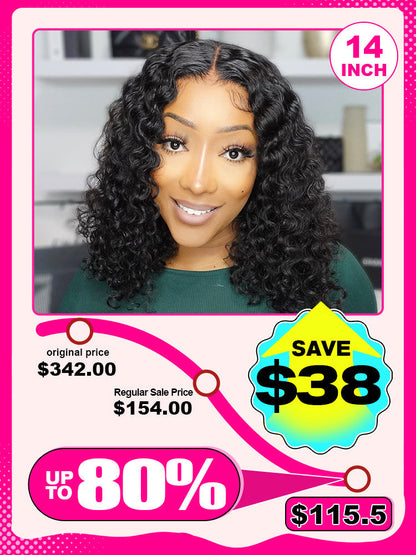 Peluca Bob con ondas de agua sin pegamento Wear Go 4x6 HD Lace Pre Cut Lace Wig Oferta flash 
