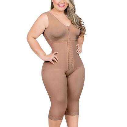 Faja moldeadora de cuerpo completo posparto, sujetador extraíble con cierre a presión, faja moldeadora para posliposucción
