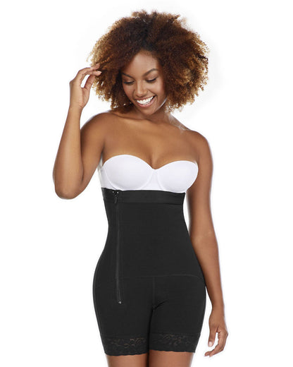 Women's High Waist Side Zipper Belly Lace Hip Lifter