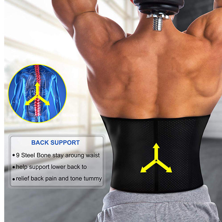 Waist Trainer Belt for Men Fat Burning Shaper Workout Trimmer Band
