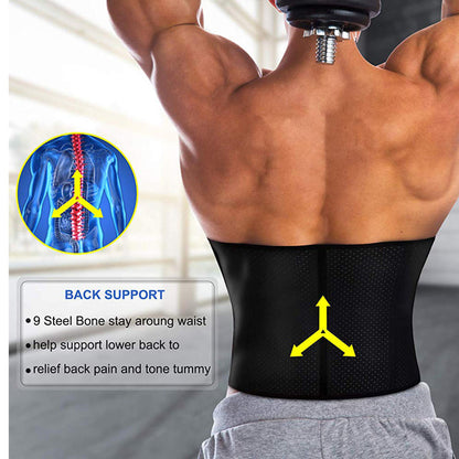 Waist Trainer Belt for Men Fat Burning Shaper Workout Trimmer Band