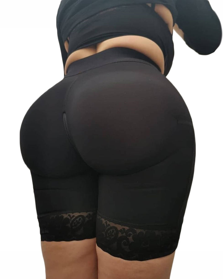 Dual High Compression Garment Zip-Up Hip Shorts