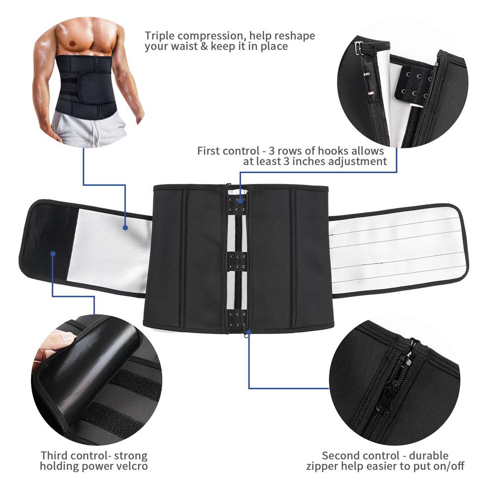 Nebility Men Upgrade Sweat Waist Trimmer for Weight Loss