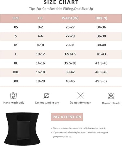 Waist Trainer Belt Waist Cincher Trimmer Ab Belt Tummy Control Body Shaper with Triple Wrap Women and Men