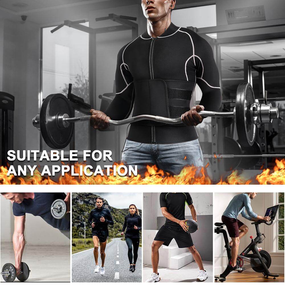 Hot Sauna Jacket with Adjust Belt