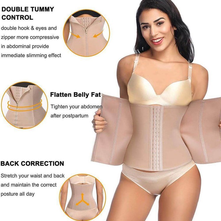 Zipper Hook Double Control Waist Cincher