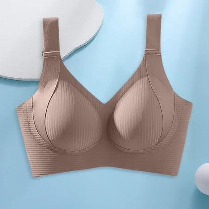 TIKTOK HOTSALES Women's Ribbed Push Up Adjustable Wireless Bra
