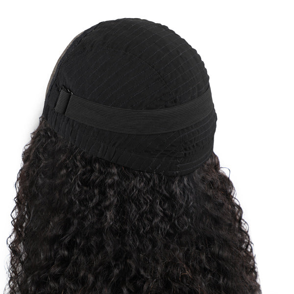 Peluca Go Wig 4x6 sin pegamento, con encaje suizo HD, ondas al agua, cabello humano, densidad del 180 % 