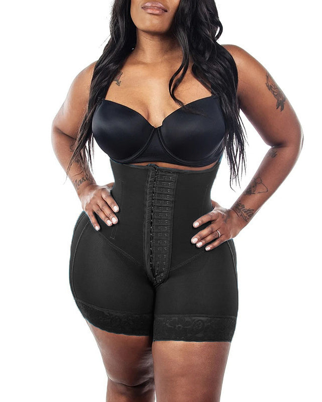 Tummy Control Fajas High Waist Women Shapewear Postpartum Butt Lifter With Adjustable Hook Eye