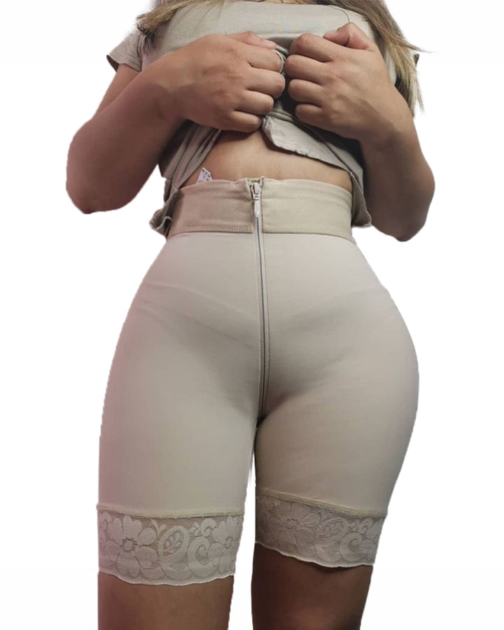 Dual High Compression Garment Zip-Up Hip Shorts