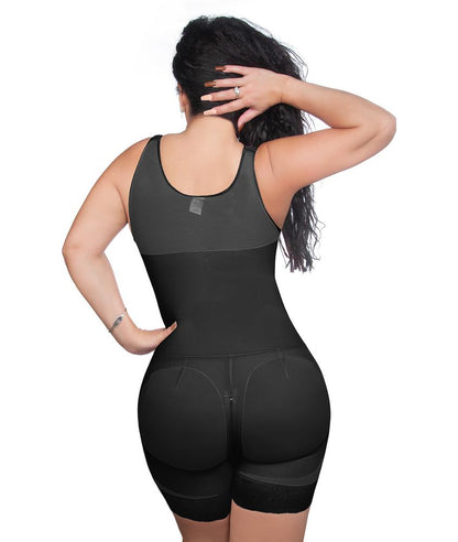 Women Post Liposuction Body Shaper Waist Cincher Underbust Corset Front Closure Bodysuit With Hook-eye