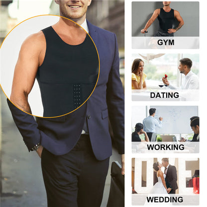 Men Compression Abdomen Body Shaper Vest