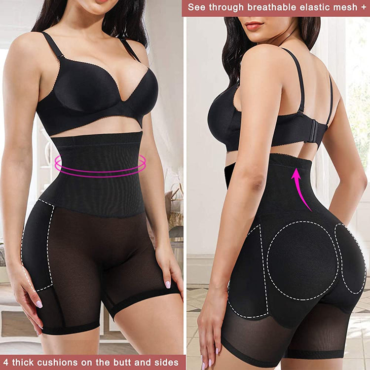 Women Butt Lifter Padded Hip Enhancer Seamless Underwear Hi- Waist Short