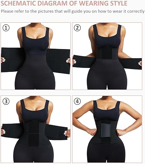 Waist Trainer Belt Waist Cincher Trimmer Ab Belt Tummy Control Body Shaper with Triple Wrap Women and Men