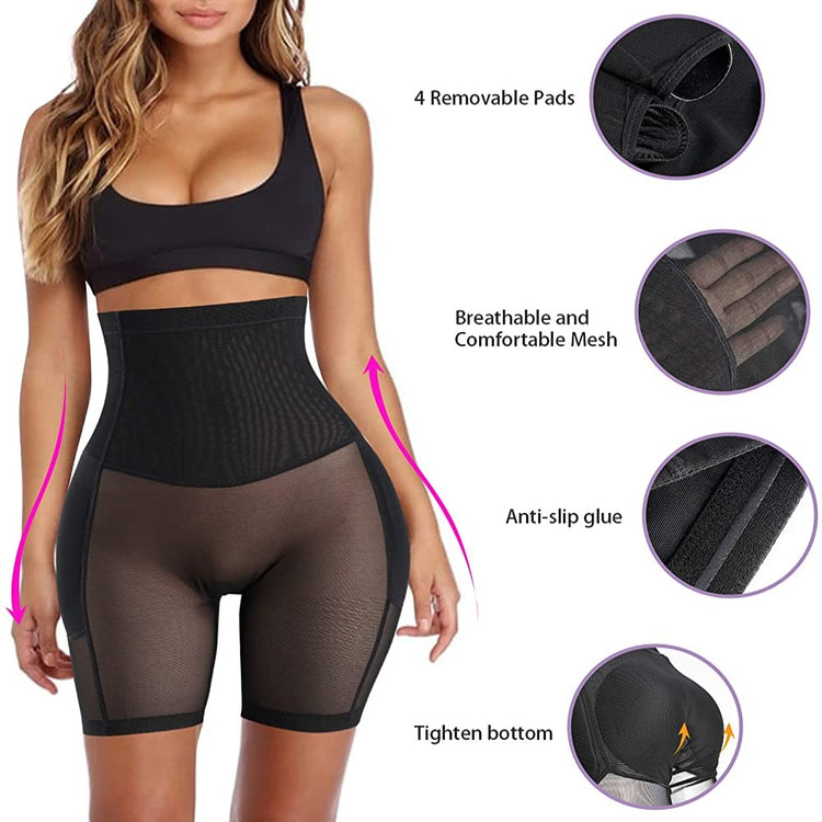 Women Butt Lifter Padded Hip Enhancer Seamless Underwear Hi- Waist Short
