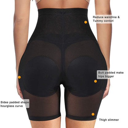 Women Butt Lifter Padded Hip Enhancer Seamless Underwear Hi- Waist Short