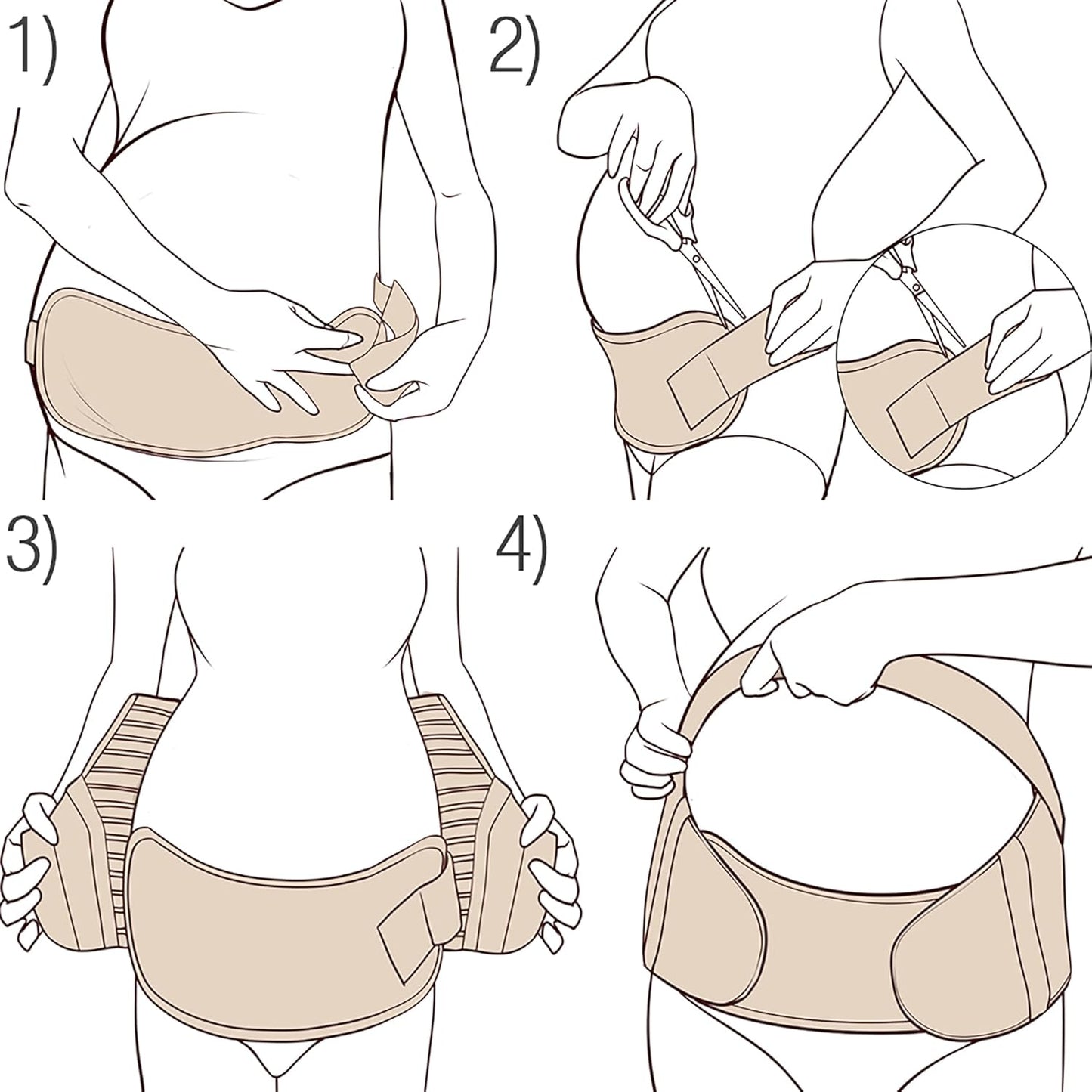 Care Pregnancy Support Maternity Belt, Waist/Back/Abdomen Band, Belly Brace