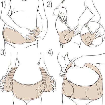 Care Pregnancy Support Maternity Belt, Waist/Back/Abdomen Band, Belly Brace