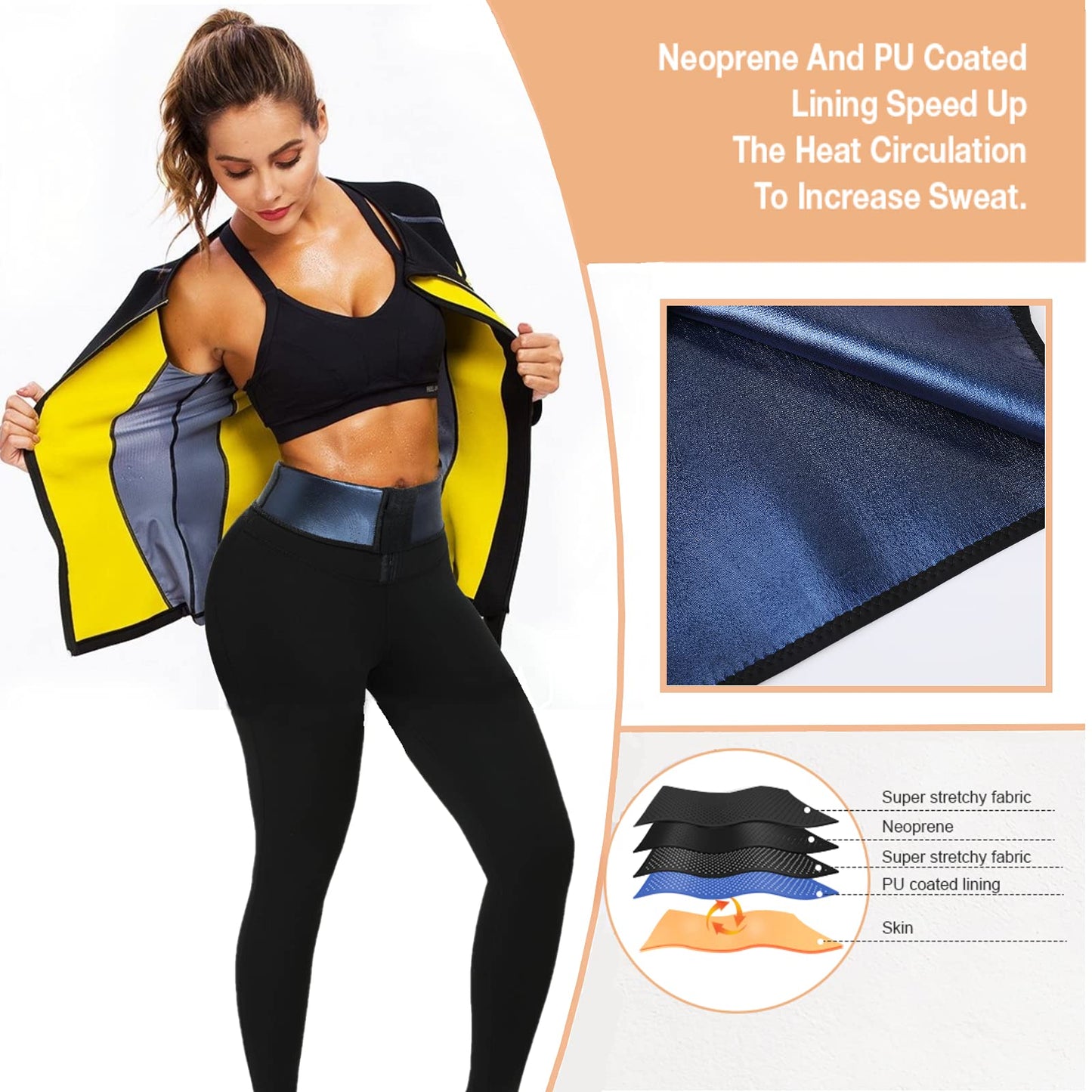 Mallas de compresión Thermo Sauna 