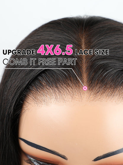 Peluca de cabello humano rizado y rizado con nudos predecolorados Wear Go sin pegamento, precortada, 4 x 6,5, de alta definición 