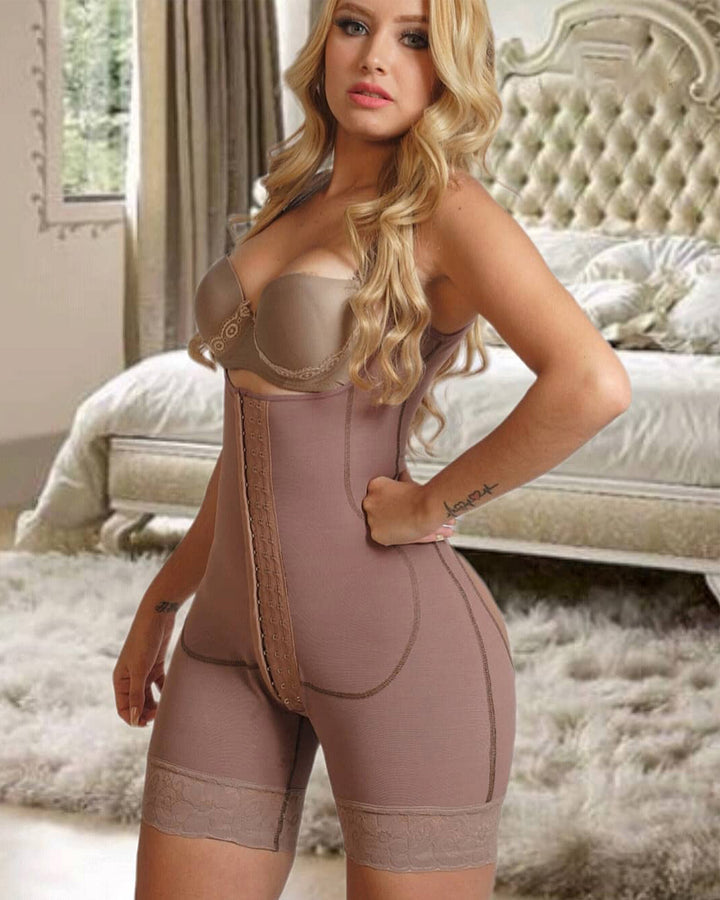 Slim Fit FAJAS Lace Front Hook-Eye Double Compression Garment
