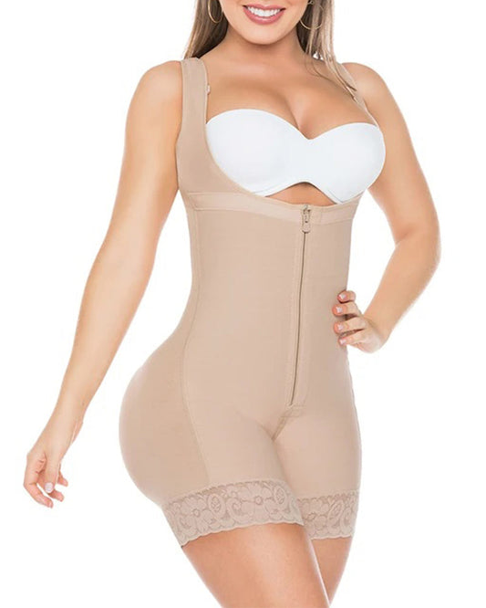 Women Body Shaper Underwear Bodysuit Shapewear For Weight Loss Strapless Slimming Compression Garment Zipper Fajas