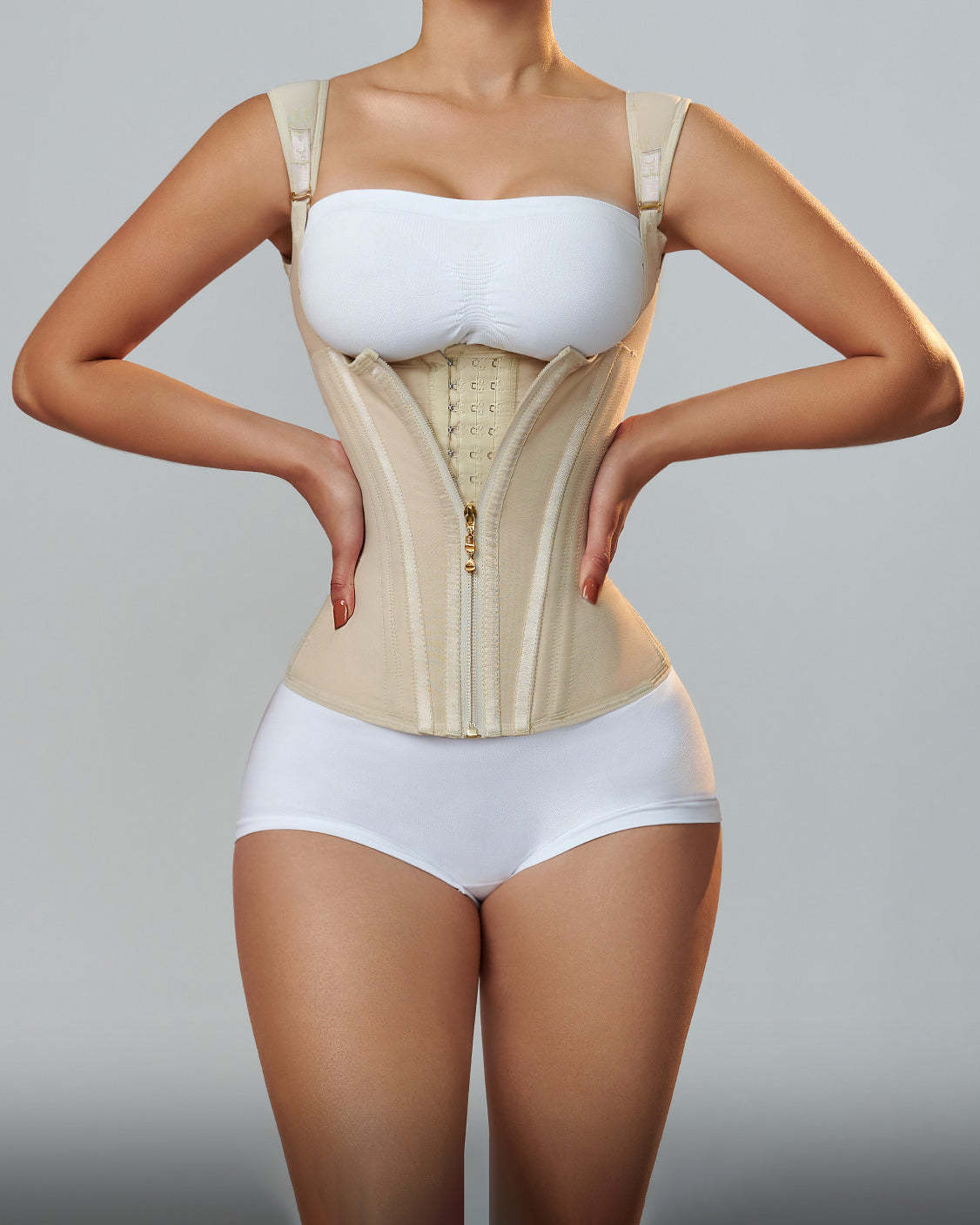 Ultra Waist Girdle With 13 Wheels With Brooches And Closure, Creates Hourglass Silhouette